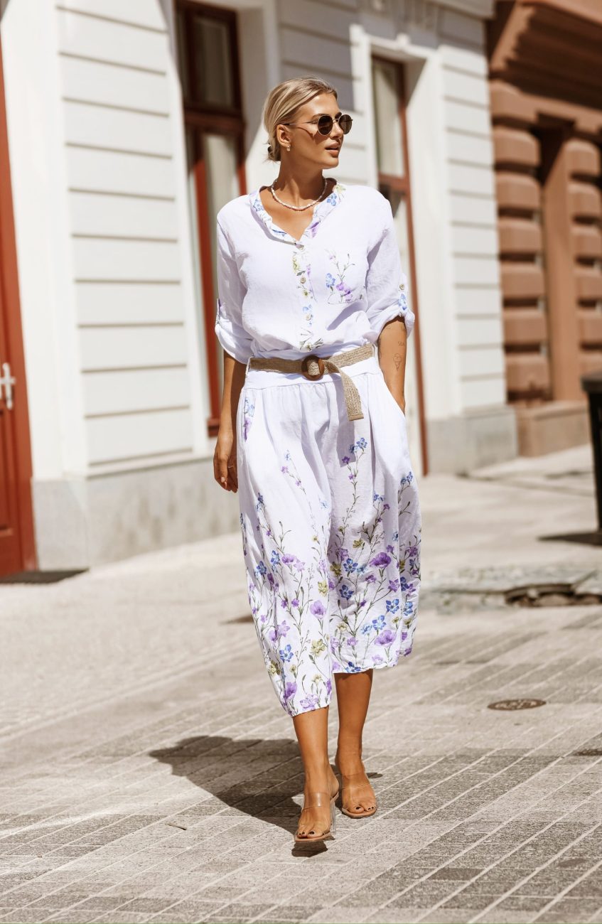 Komplet  spódnica dół kwiatuszki