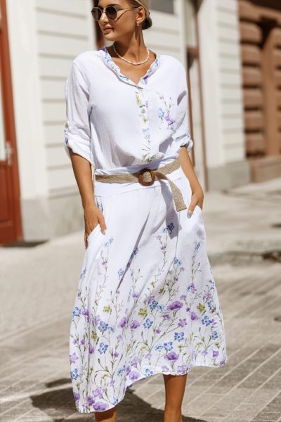 Komplet spódnica dół kwiatuszki