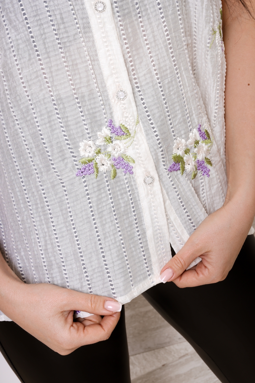 Koszula haftowane kwiaty bzu