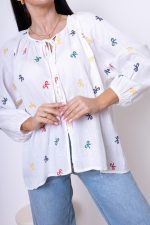 Koszula kolorowe kokardki – Ecru, UNI