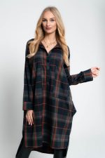 Koszula krata czaszka korona