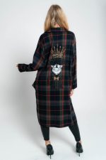 Koszula krata czaszka korona