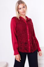 Koszula przód koronka RISSKIO – Wino, S