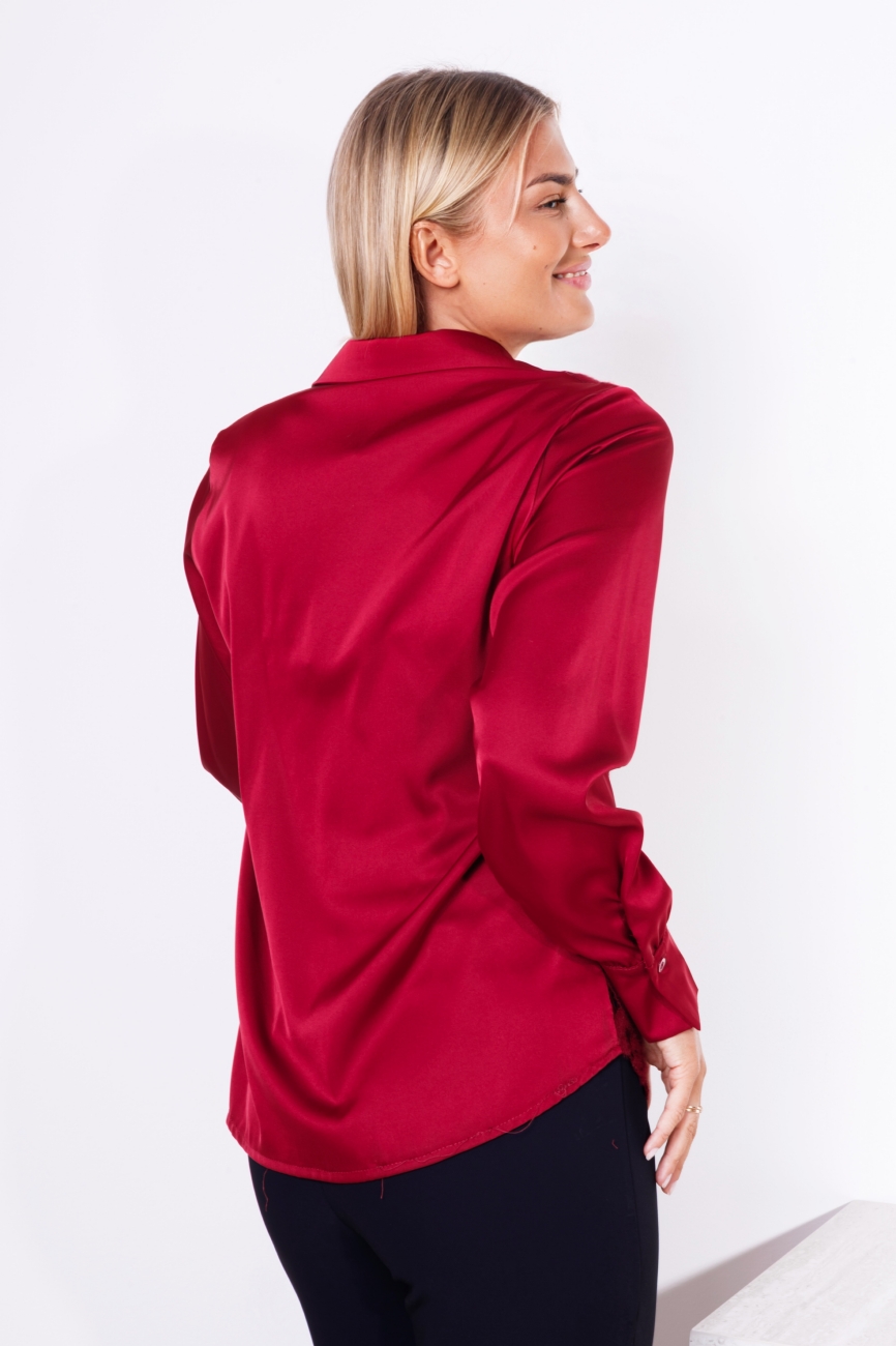 Koszula przód koronka RISSKIO – Wino, S