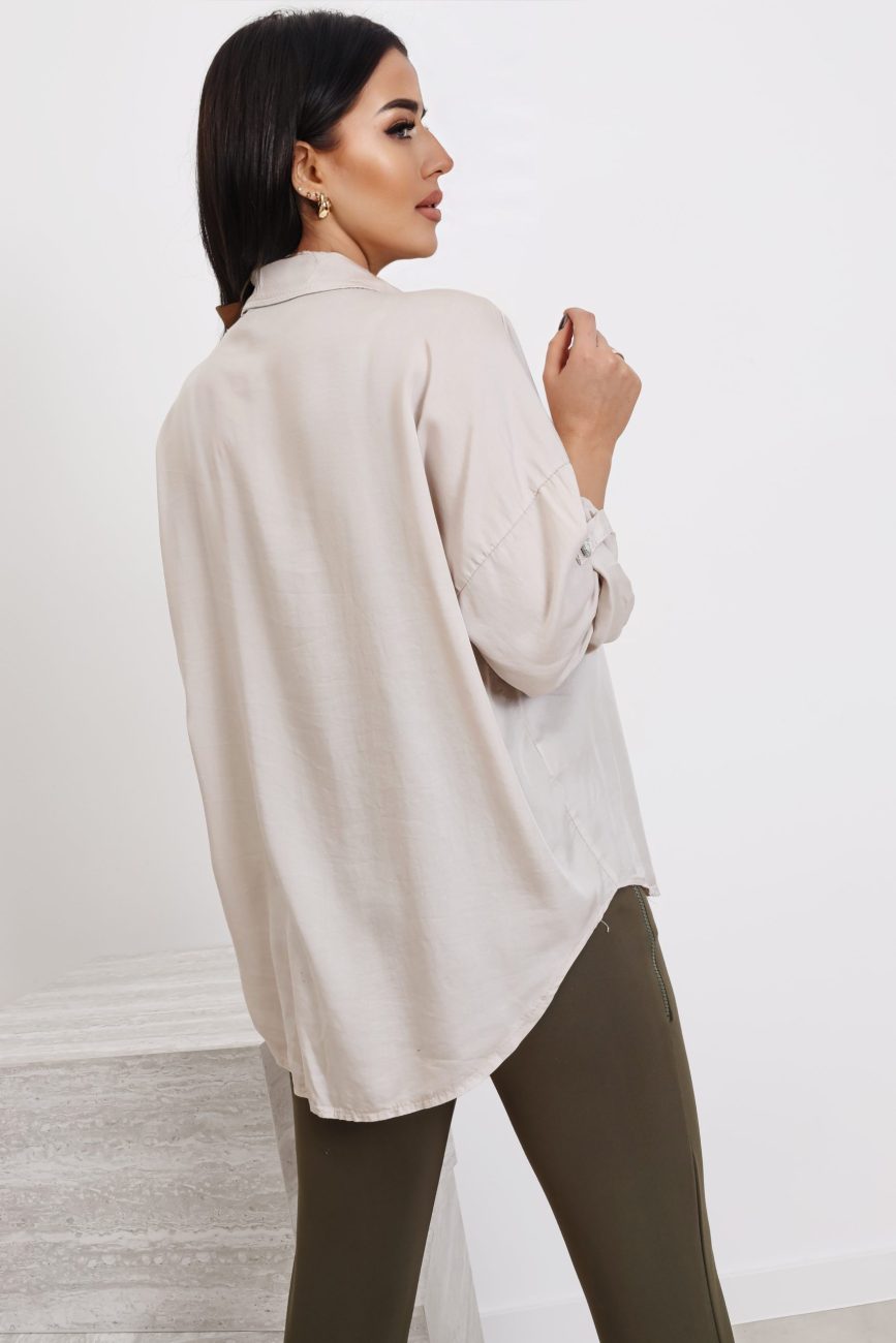 Koszula tencel ozdobne guziki