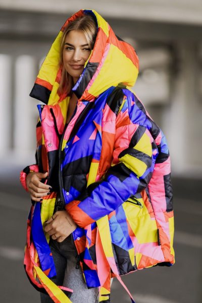 Kurtka geometryczne wzory – UNI, Kolorowy