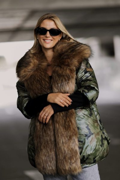 Kurtka kołnierz ala lisek – UNI, Moro