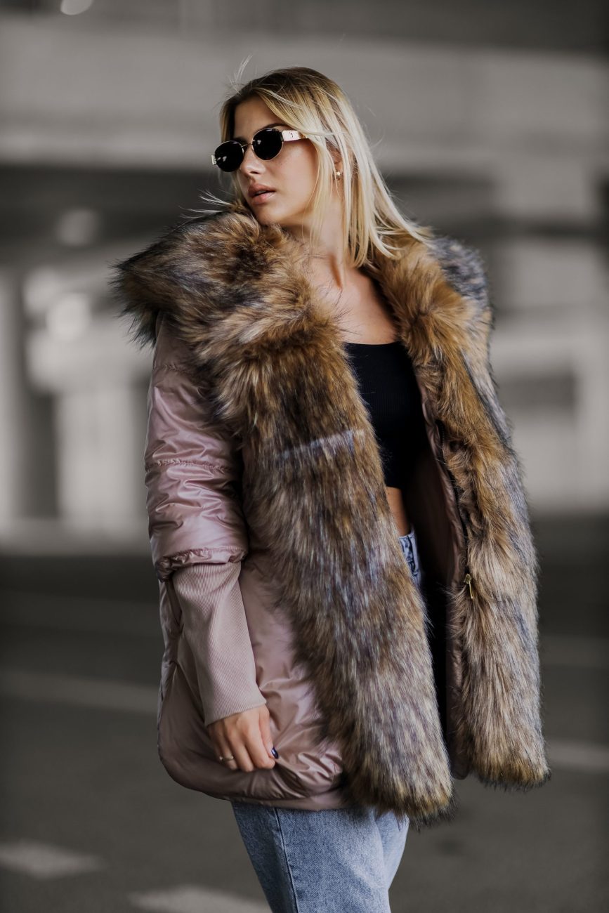 Kurtka kołnierz ala lisek