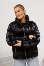 Kurtka krótka połysk stójka