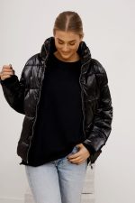 Kurtka krótka połysk stójka