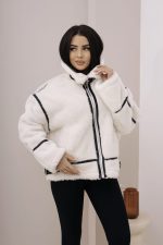 Kurtka pilotka kożuch lampasy