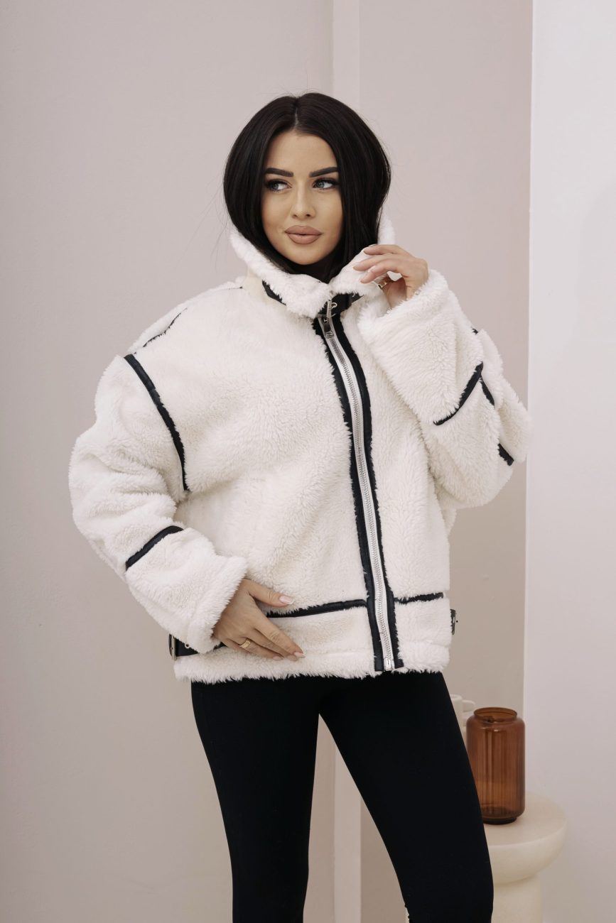 Kurtka pilotka kożuch lampasy