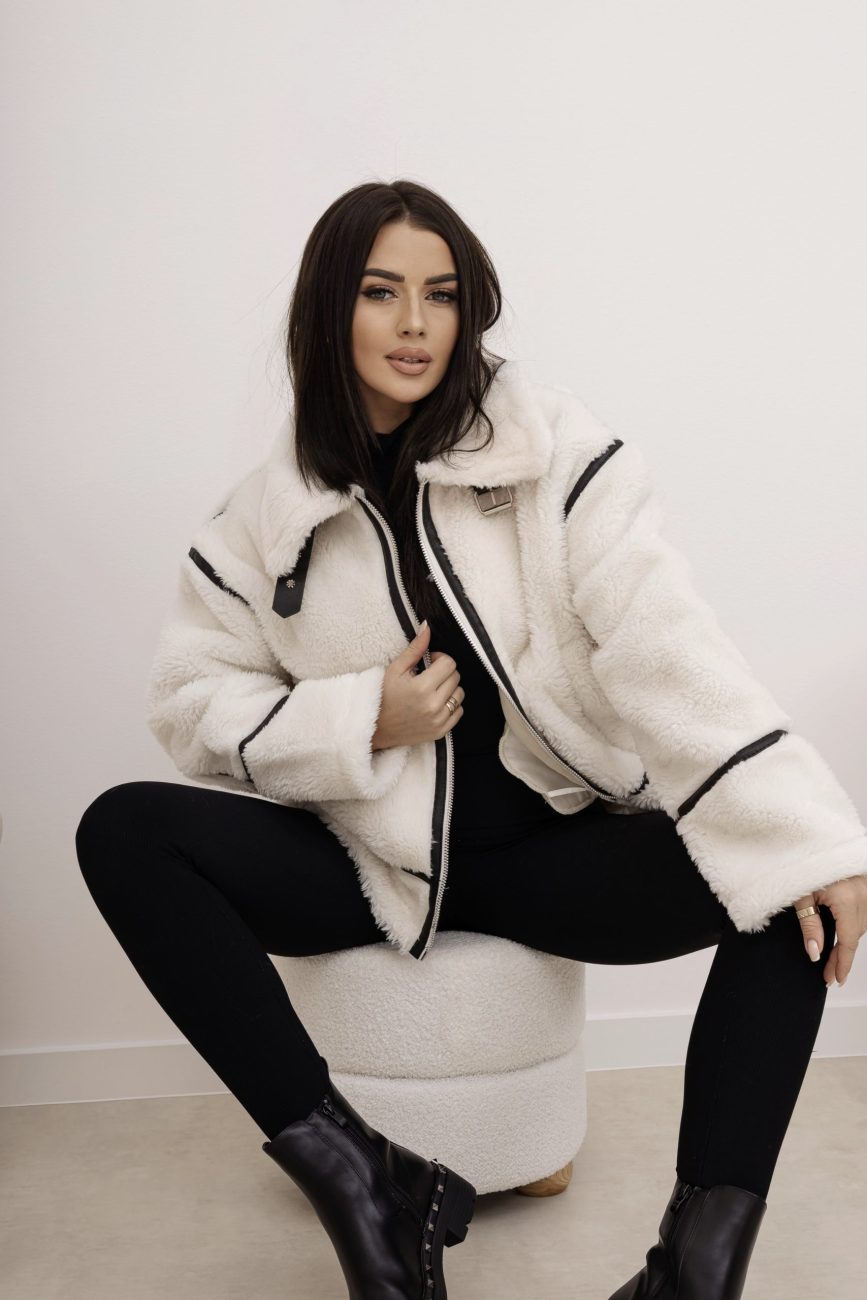 Kurtka pilotka kożuch lampasy