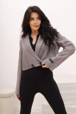 Marynarka krótka drobna jodełka