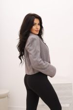 Marynarka krótka drobna jodełka