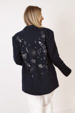 Marynarka paski diamentowy kosmos