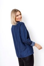 Marynarka tencel zakładka guzik