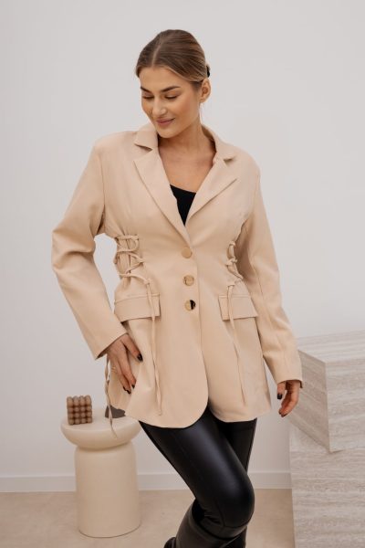 Marynarka wiązane boki – Beż, 3