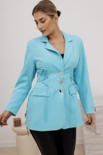Marynarka wiązane boki – Turkus, 1