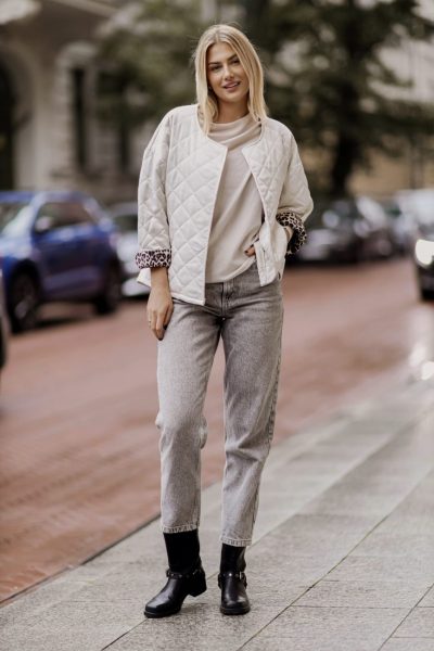 Narzutka podszewka panterka – Ecru, UNI