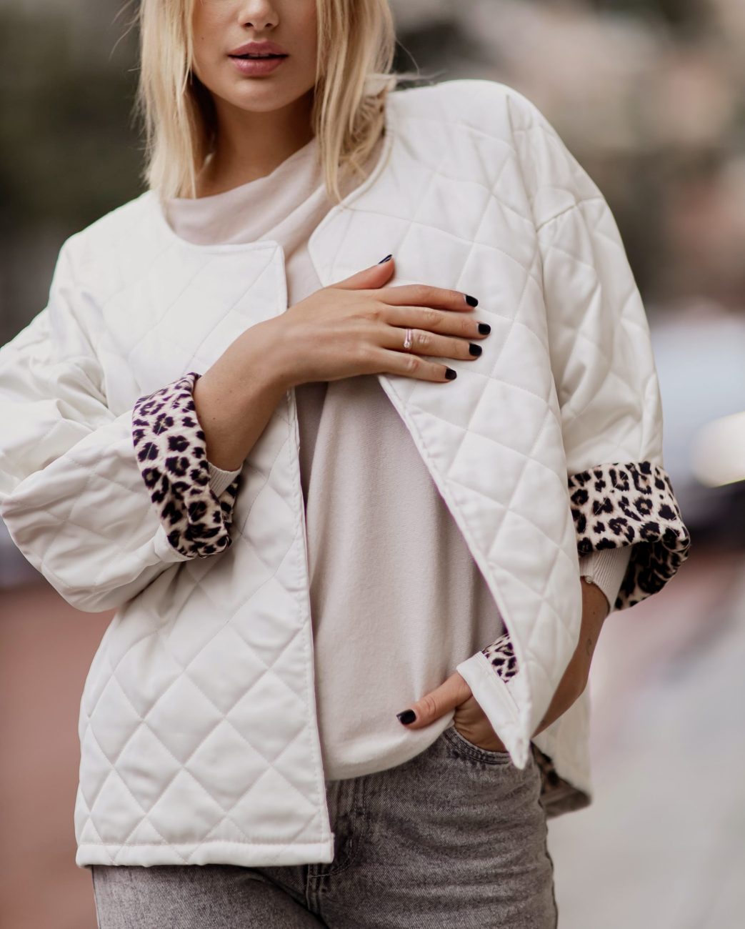 Narzutka podszewka panterka