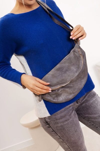 Nerka skórzana – Szary, UNI