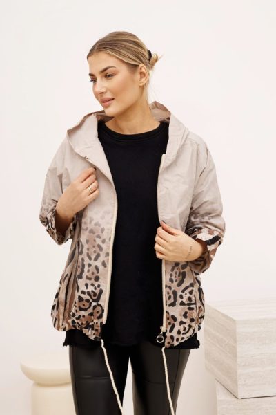 Parka wiatrówka dół panterka – Beż, UNI