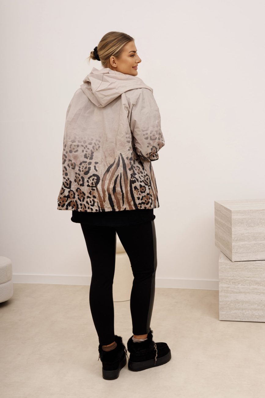 Parka wiatrówka dół panterka