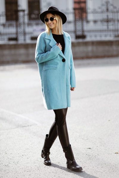 Płaszcz alpaka 1 guzik