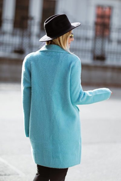 Płaszcz alpaka 1 guzik