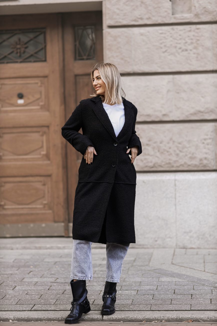 Płaszcz baranek 2guziki