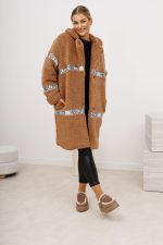 Płaszcz baranek taśmy Miss City