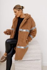 Płaszcz baranek taśmy Miss City