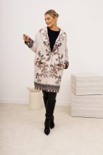 Płaszcz beżowy kwiat