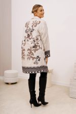 Płaszcz beżowy kwiat