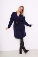 Płaszcz dzianinowy rękaw warkoczyki