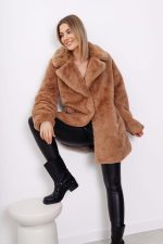 Płaszcz futerko zatrzaski