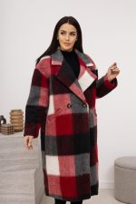 Płaszcz krata guzik