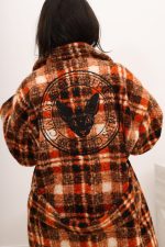 Płaszcz krata tył sfinks