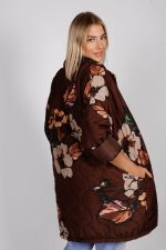 Płaszcz krótki kwiaty