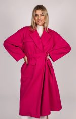 Płaszcz prążek sprzączka