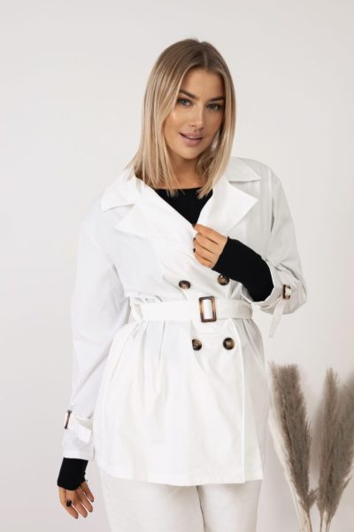 Płaszcz trencz – UNI, Biały
