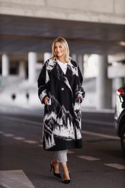 Płaszcz wzgórza oversize – Czarny, UNI