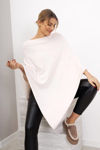 Ponczo dzianina – Beż, UNI