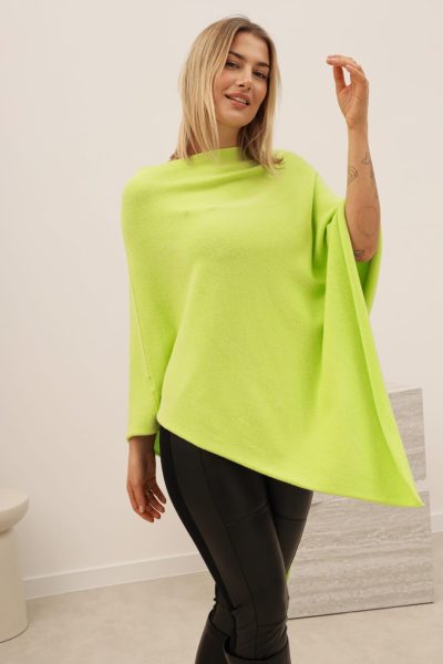 Ponczo dzianina – Limonka, UNI