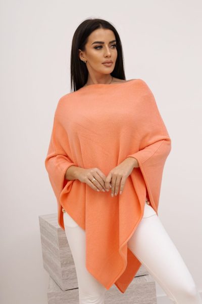 Ponczo dzianina – Morela, UNI