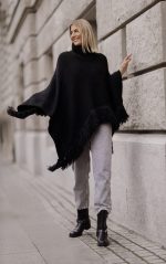 Ponczo golf frędzle