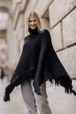 Ponczo golf frędzle