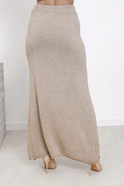 Spódnica długa kaszmir kieszonka