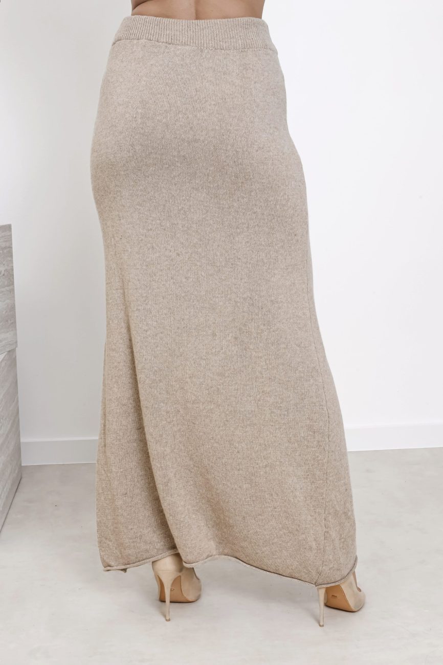 Spódnica długa kaszmir kieszonka